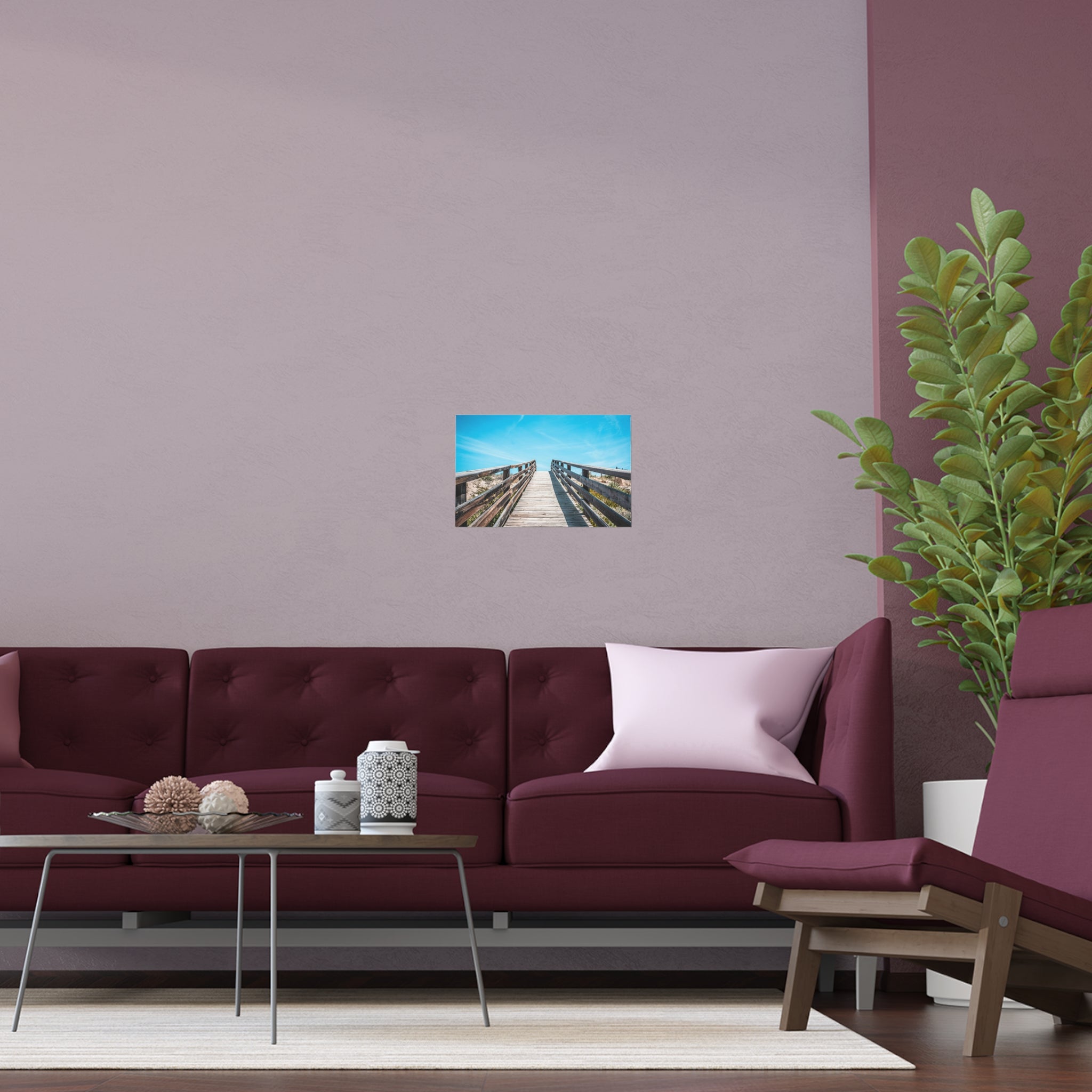 Boardwalk Beach Path Poster | Silk Wall Art